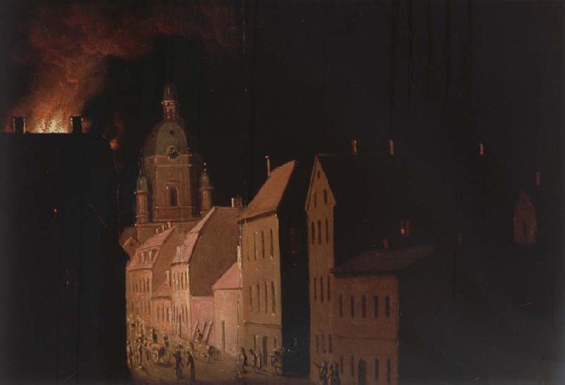 Pehr Hillestrom Eldsvada wide Hogbergsgatan oil painting picture